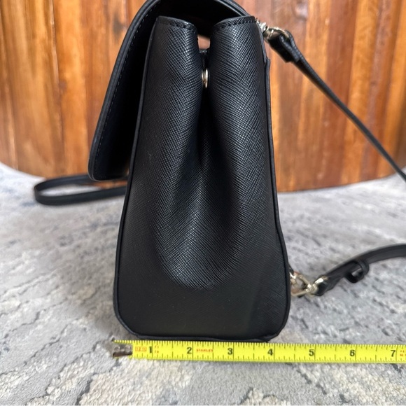 Zara Basics Black Textured Faux Leather Mini Backpack - Picture 3 of 15